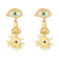  eyes sun temperament all-Purpose earrings ear stud