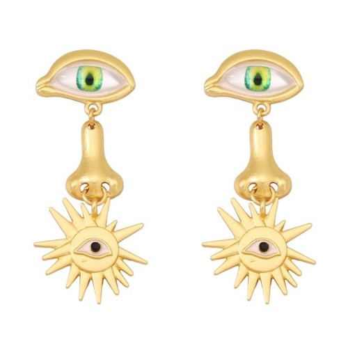  eyes sun temperament all-Purpose earrings ear stud