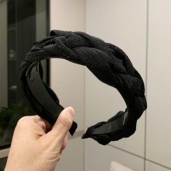  Headband belt temperament pure color twisted Headband