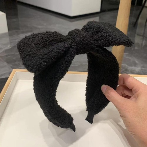 Autumn and Winter bow velvet Headband high brief all-Purposeins Headband hair clip Headband