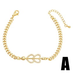 occidental style fashion love bracelet samll embed zircon high Peach heart sta..