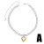 occidental style fashion love necklace woman bronzek gold retro star clavicle chainnkq