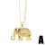 occidental style elephant necklace woman temperament all-Purpose embed zircon gilded clavicle chainnkb