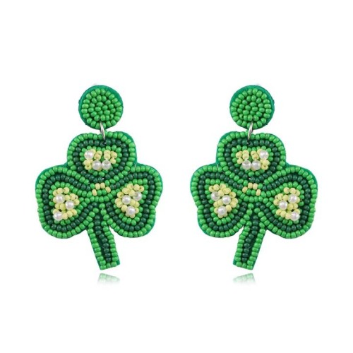 occidental style fashion personality three clover handmade Cloth beads earring elements earring