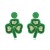 occidental style fashion personality three clover handmade Cloth beads earring elements earring