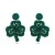 occidental style fashion personality three clover handmade Cloth beads earring elements earring