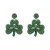 occidental style fashion personality three clover handmade Cloth beads earring elements earring