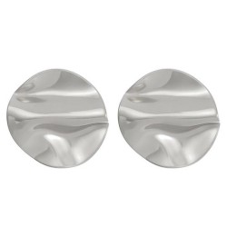  titanium steel geometry earringsins wind occidental style retro surface Irreg..