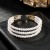 multilayer diamond Pearl bracelet wedding fully-jewelled Pearl bangle woman