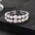 occidental style Double layer diamond bracelet  opening imitate Pearl bangle  bride flash diamond Pearl