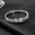  elasticity diamond bangle  gold silver color claw chain opening bride Rhinestone fully-jewelled woman