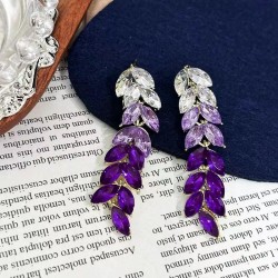 color diamond tassel long style earrings fashion super high Earring occidental..