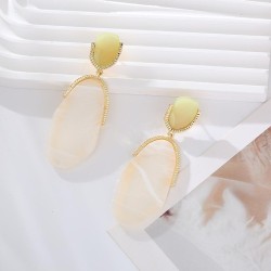 Acetate sheet earrings occidental style personality multilayer geometry earrin..