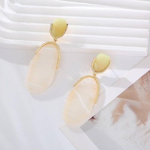 Acetate sheet earrings occidental style personality multilayer geometry earring brief temperament high banquet 