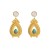 fashion hollow titanium steel earrings occidental style retro palace wind drop leaves sector