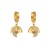 fashion hollow titanium steel earrings occidental style retro palace wind drop leaves sector