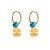 fashion titanium steel earrings eyes four clover Round ear stud all-Purpose stainless steel Earring