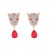 personality exaggerating leopard head drop pendant earrings Alloy diamond ear stud trend samll high Earring
