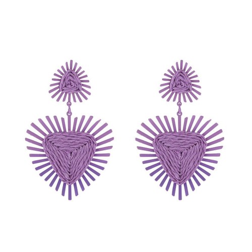 earrings Bohemia ethnic style earrings long style multilayer triangle heart-shaped