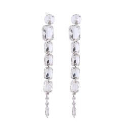 occidental style exaggerating samll high earrings woman diamond eyes tassel ea..
