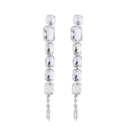 occidental style exaggerating samll high earrings woman diamond eyes tassel earrings long style banquet Earrin