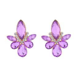 occidental style colorful diamond earrings temperament palace wind diamond ear..