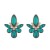 occidental style colorful diamond earrings temperament palace wind diamond ear stud lady samll high Earring