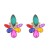 occidental style colorful diamond earrings temperament palace wind diamond ear stud lady samll high Earring