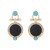 medium wind gold black geometry earrings silver wind high personality
