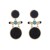 medium wind gold black geometry earrings silver wind high personality