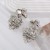 occidental style fashion Metal earrings woman Alloy flowers all-Purpose personality ear stud exaggerating trend 