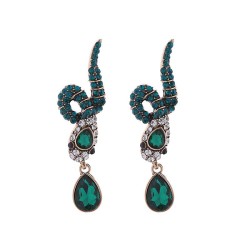 occidental style fully-jewelled snake exaggerating earrings trend retro high
