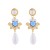 silver earrings high retro ethnic style Earring woman Alloy embed Pearl pendant samll earrings