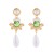 silver earrings high retro ethnic style Earring woman Alloy embed Pearl pendant samll earrings