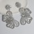 occidental style super big super exaggerating hollow butterfly pendant earrings flowers Earring woman