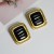  tree black gold style long square earrings bronze retro square ear stud Earring womanearrings