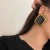  tree black gold style long square earrings bronze retro square ear stud Earring womanearrings