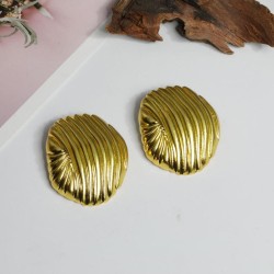 occidental style exaggerating tree style gilded Shells earrings woman samll hi..