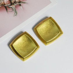 Autumn and WinterRose tree bronze square hollow Ear clip retro exaggerating ea..