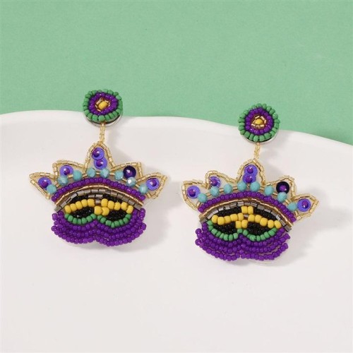  beads cartoon all-Purpose temperament trend fashion earrings woman