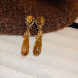  diamond eyes drop silver earrings retro samll temperament high Earring