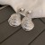 high Metal Stripe Oval silver earrings occidental style personality exaggerating temperam