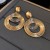 exaggerating Metal big samll multilayer circle silver earrings occidental style personality high 