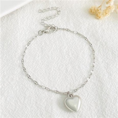 occidental style brief fashion all-Purpose three-dimensional love Pearl pendant bracelet Korean sty