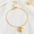 occidental style brief fashion all-Purpose three-dimensional love Pearl pendant bracelet Korean sty