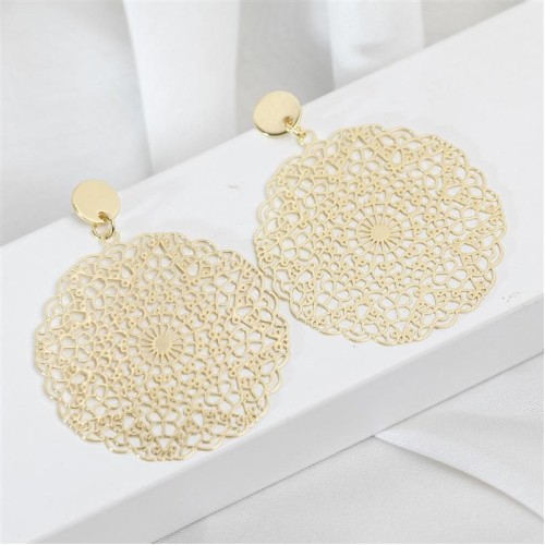 occidental style Metal geometry circle earrings exaggerating personality atmospheric all-Purpose earrings earring g