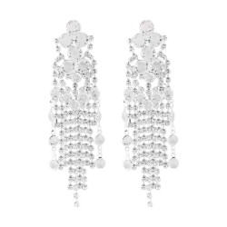 occidental style long style tassel temperament wind flash diamond earring diam..