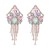 occidental style exaggerating Earring retro personality geometry ear stud fully-jewelled tassel wind earrings wo