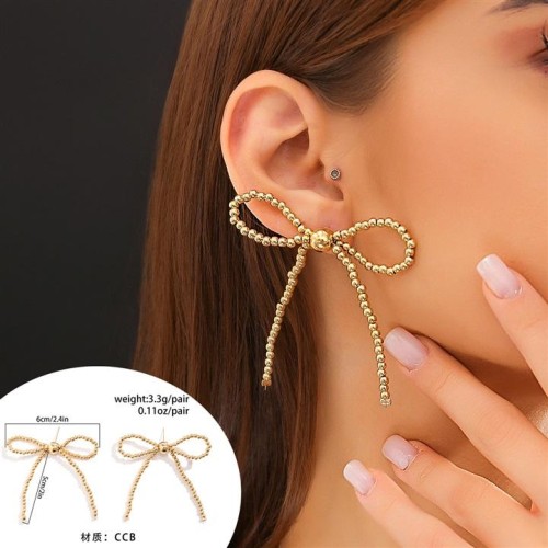 occidental style personality bow Collar woman  samll beads necklaceow Earring
