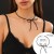 occidental style personality bow Collar woman  samll beads necklaceow Earring